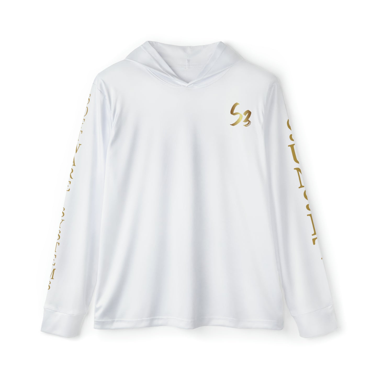 White Men's Sports Warmup Hoodie (AOP)